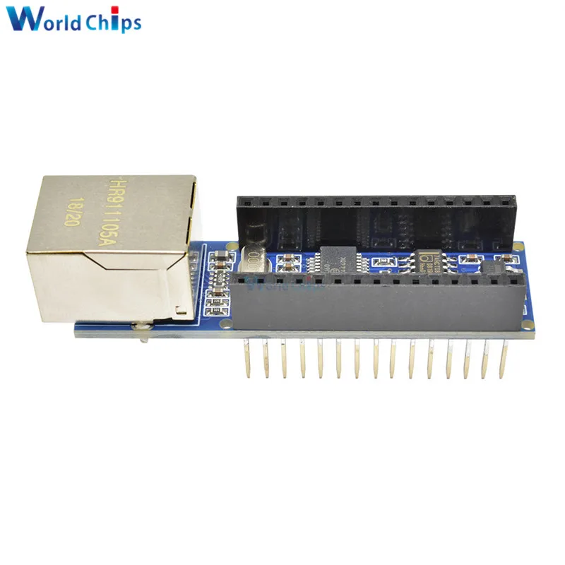 10 шт./лот Nano V3 Ethernet щит ENC28J60 микрочип HR911105A Ethernet веб-сервер плата модуль для Arduino Nano 3,0