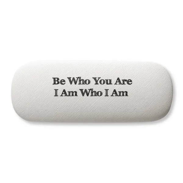 

Be Yourself Inspirational Quote Glasses Case Eyeglasses Clam Shell Holder Storage Box