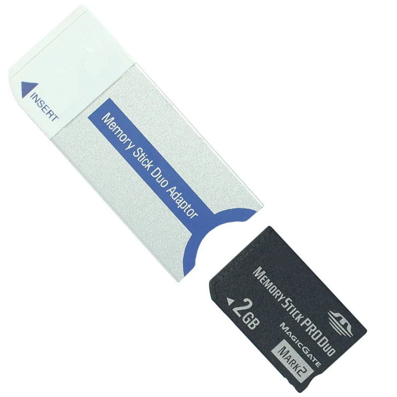 Original! Promotion 1GB 2GB Memory Stick Pro Duo Memory Card For PSP/Camera With MS Card Memory Stick Pro Duo Adapter - Емкость: 2 ГБ