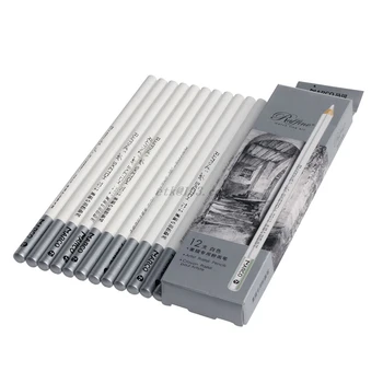 

12pcs White Fine Art Drawing Non-toxic Base Pastel Pencils Set For Artist Sketch