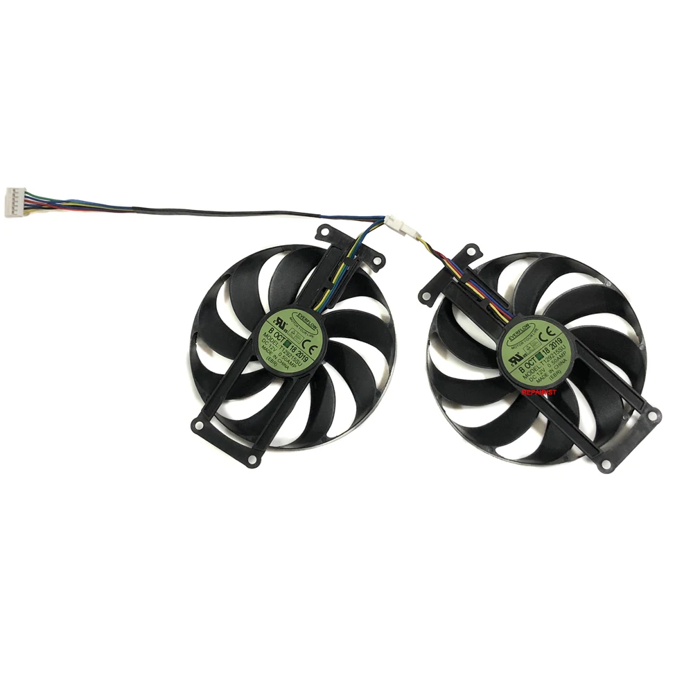 Conjunto T129215sufdc10h12s9-crefrigerador Gpurefrigeração Vgaventilador Placa de Vídeopara Asus Dual Rtx2060-o6g Evopara Asus Gtx 1660 6gb Dual Evopara Asus Rtx 2070 8gb Dual Evo v2 Peças - Imagem 2