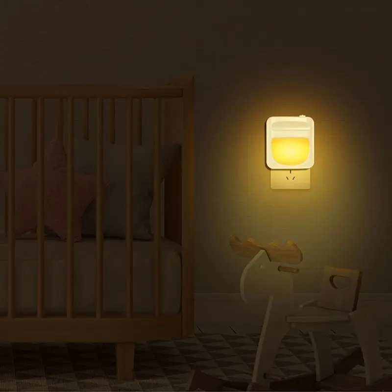 Светодиодный Ночной светильник разъем в Регулируемый Яркость Смарт заката до рассвета светильник Сенсор настенный светильник с умным Сенсор солнечной энергии лампы