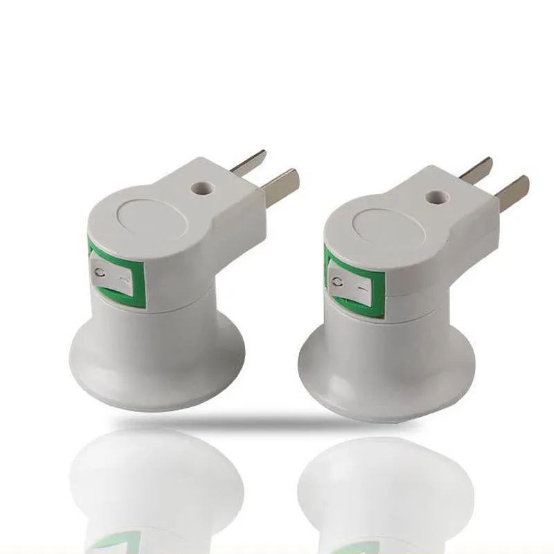 

LED E27 Male EU Plug Type Converter Adapter for Bulb Holder with Button on / Off