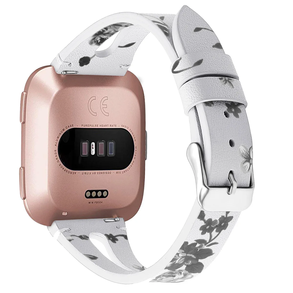 Colorful Flower Pattern Leather Band For Fitbit Versa Band Wristband Strap Bracelet Fit Bit Replacement Watch Straps Watchband