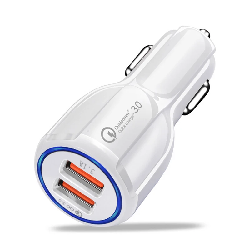 Автомобильное зарядное устройство с 2 USB портами и поддержкой быстрой