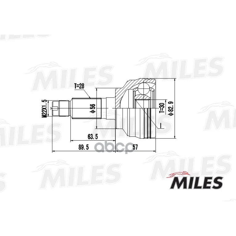Шрус Mazda 626 1.8/2.0 97-02 Нар. Miles Ga20228 Miles арт. GA20228