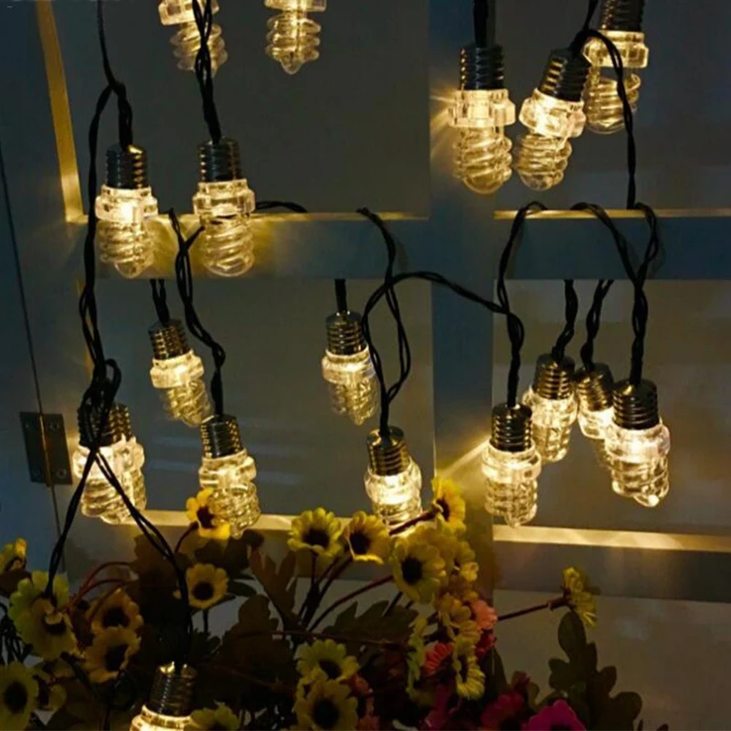 

Promotion! Battery Box Spiral Bulb String Lights Holiday Lights for Christmas Wedding Party Bedroom Decor (Battery Self-Provided