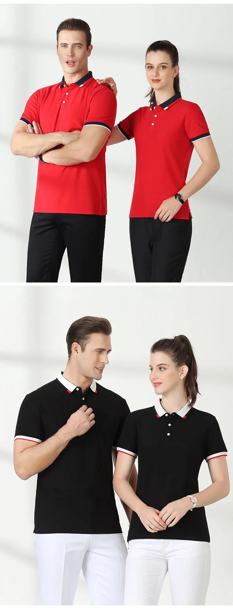 100% Cotton Summer Male Polo Custom Company Work Clothes Printed Logo/embroidery Men And Women Casual High-end Polo 13 H703586e6e58e4b72b93f9019873f15bcj