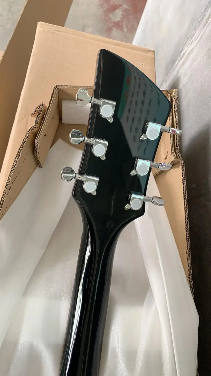 Гитары Новое поступление Rickenbackr 330 электрогитара Dot инкрустация в черном 190420