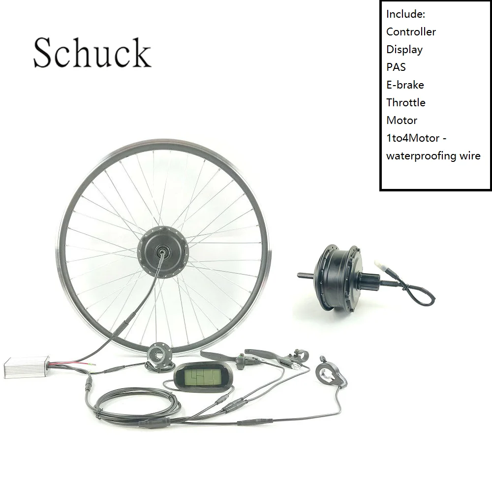 

Schuck E-Bike Kit Rear cassette Wheel Motor 36V350W Electric Bike Conversion Kit Hub Brushless Controller With Display KT LCD6