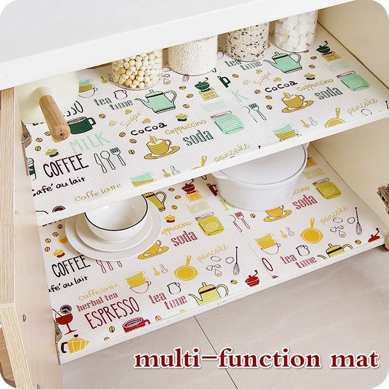 Cartoon Can Cut Cabinets Pad Paper Drawer Thick Waterproof Moisture Kitchen Stickers Home Wardrobe Pad Shoes Cabinet Mat