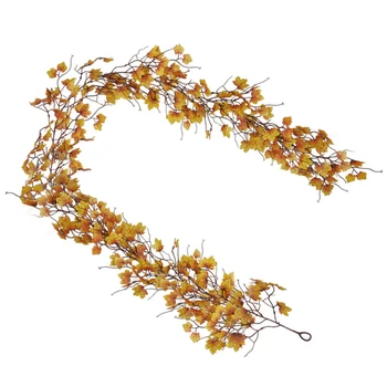

200cm Artificial Hanging Plant Maple Leaf Vine Leaf Garland Fake Faux Home Decor Photography Props 1pcs