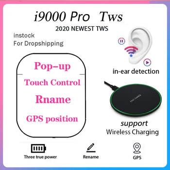 

2020 Original i9000 Pro TWS 1:1 In ear Bluetooth Earphone Mini Wireless Sport Headset Headphone Stereo Earbud Elari PK i900000