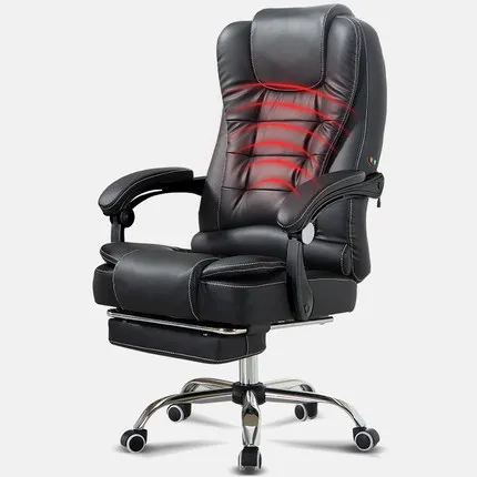 C1 with footrest Массажное кресло для офиса PU бытовой подъемный компьютерный стул Silla Gamer удобный механизм игровой стул Silla Oficina Cadeira Gamer - Цвет: C1 with footrest