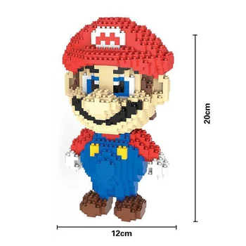 

Classic Game Building Block Diamond Bricks Super Marioed Yoshiedly Mini Toy Figure For Children with 1750pcs Bricks