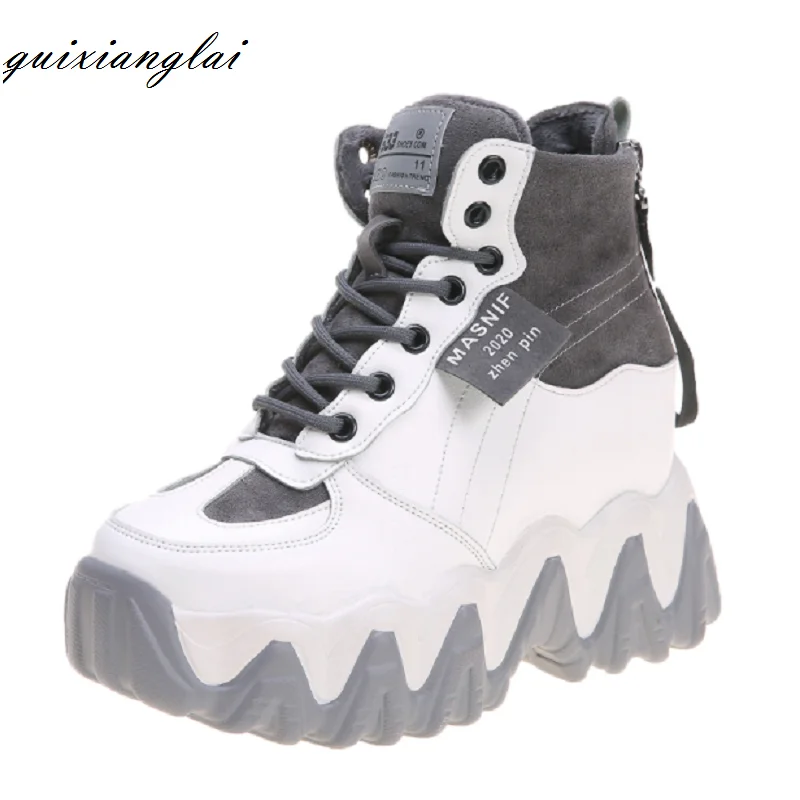 

Plus velvet inner heighten women's shoes 2020 winter new thick-soled sponge cake plus velvet warm non-slip sneakers women