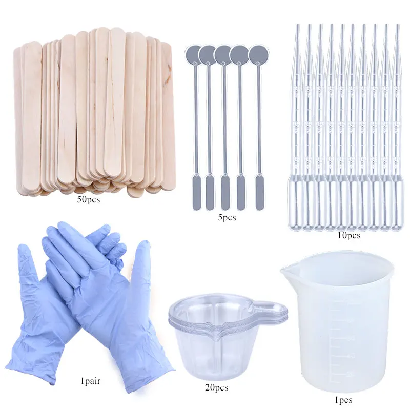 Epoxy Resin Tools Set Resin Mold Tools Kit Workbenches Plastic Beaker Drill  Equipments Wood Stick Disposable