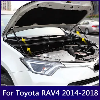 

For Toyota RAV4 2014 2015 2016 2017 2018 Hydraulic Rod Strut Rod Telescopic Rod Engine Hood lift Support 2pcs Car Styling