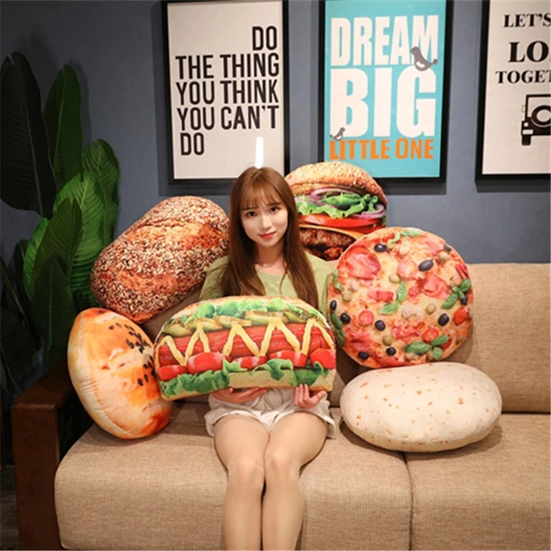 Имитация Печати Гамбургер хлеб жена торт хот-дог плюшевая набивная еда серия