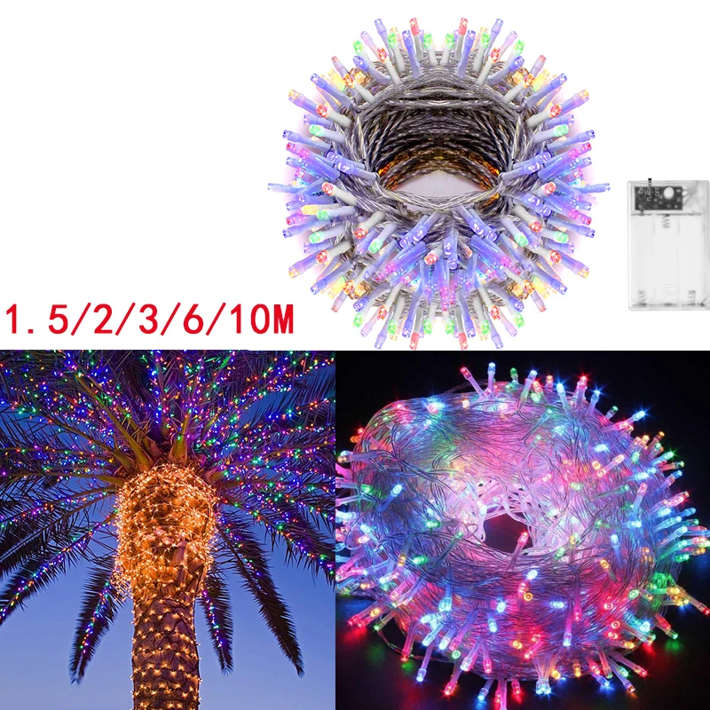 

Multi Color LED String Light Waterproof Fairy Lamp Outdoor Battery String Light for Wedding Halloween Party Christmas Decoration