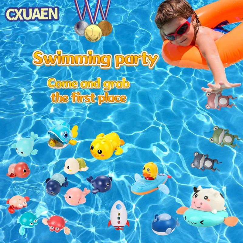 Детские Игрушки для ванны CXUAEN милые животные детская водная игрушка купания