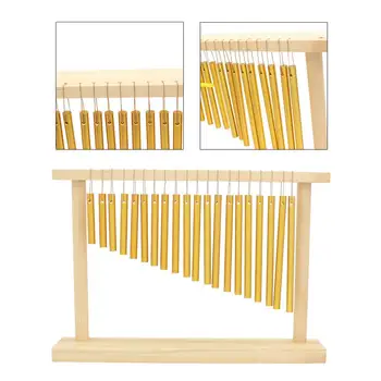 

Mounchain Alumnium Alloy 20-Tone Table Wind Top Bar Chimes Single-row Musical Percussion Instrument