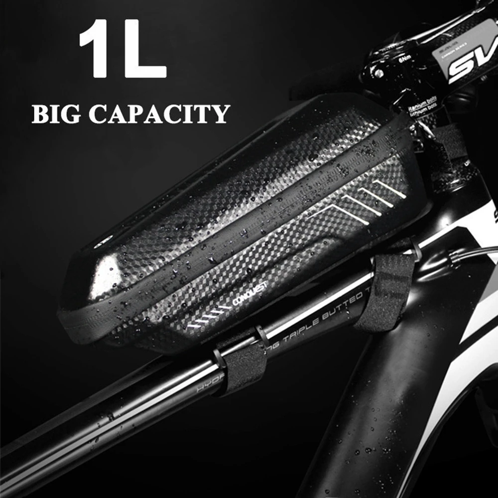 WILD MAN Bicycle Top Tube Bag Rainproof Waterproof Mountain Bike Bag Mtb Front Bag 6.2inch Mobile Phone Case Cycling Accessories