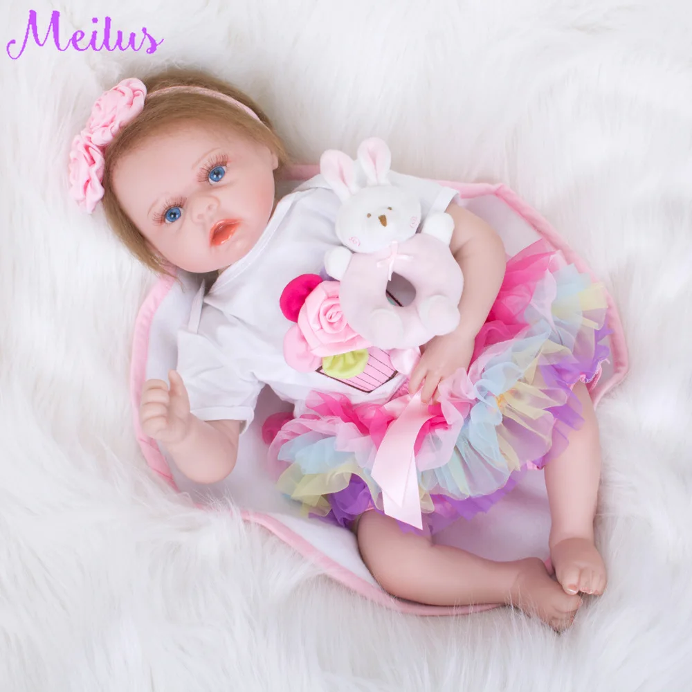 55 см Reborn Baby Doll Дети Playmate подарок для девочек 2" ткани тела детские живые мягкие игрушки для букетов куклы Bebe кукла подарок на день рождения игрушки