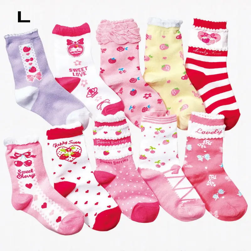 10 пар зимних детских носков принцессы для девочек милые хлопковые носки с героями мультфильмов детские Носки ярких цветов для девочек