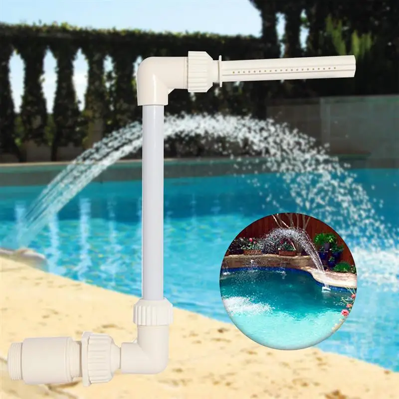 

Swimming Pool Waterfall Fountain Set Waterfall Fountain Plastic Tube Nozzle Swimming Pool Decoration PVC Feature Water Spay