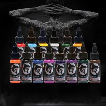 

Professional Tattoo New Design 14 Basic Color Tattoo Ink Set Pigment Kit 1oz (30ml) Professional Tattoo Supply Tattoo Kit ink