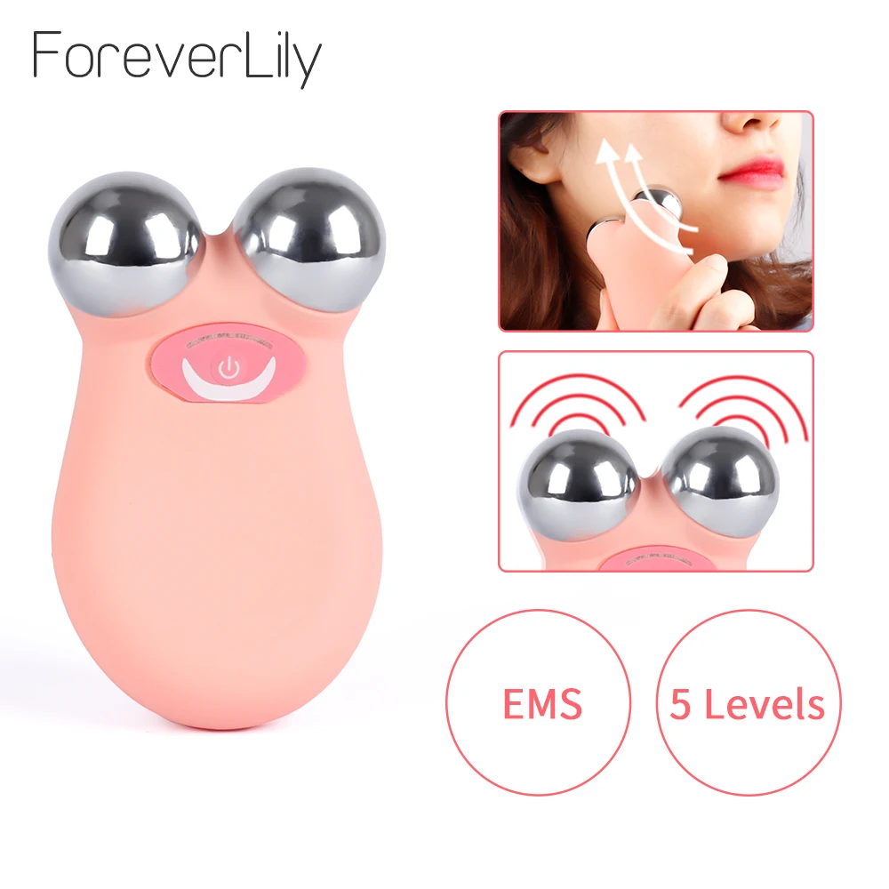 Facial-Massager Face-Lifting-Microcurrent-Roller V-Face Double-Chin Remove-Tool 