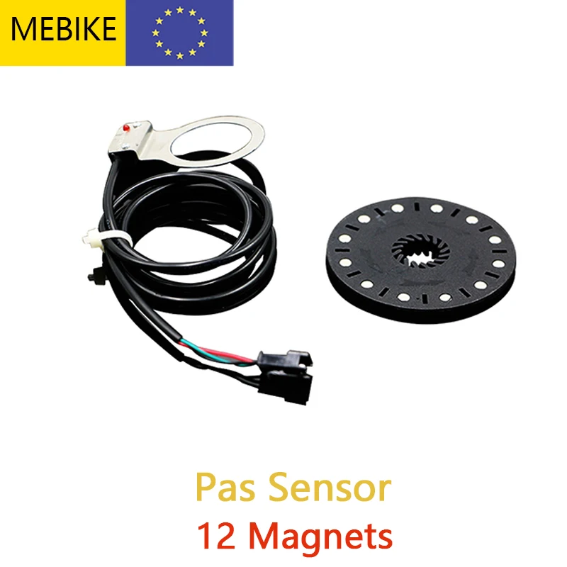 Kit de Conversion pour vélo électrique PAS à gauche, 12 aimants, capteur d'assistance à double Hall, 12 signaux