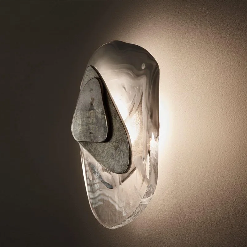 

Postmodern Sitting Room Crystal Wall Lamp Bedside Bedroom Study Mock Up