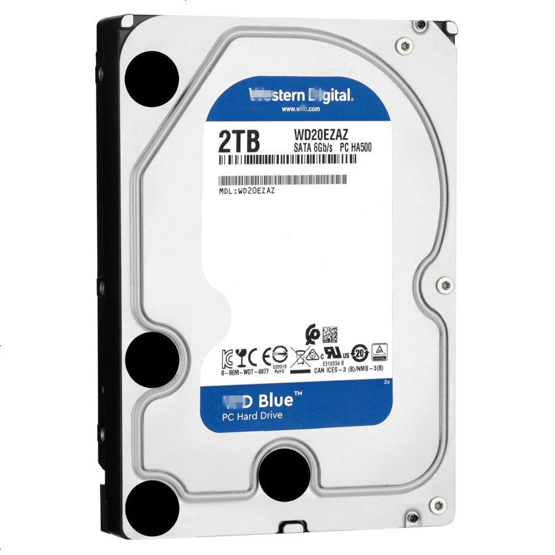 Жесткий диск для WD Blue 2 ТБ 3," SATA 6 ГБ/сек. 256 Мб 5400 об/мин для внутреннего жесткого диска для настольного компьютера, жесткий диск для WD20EZAZ