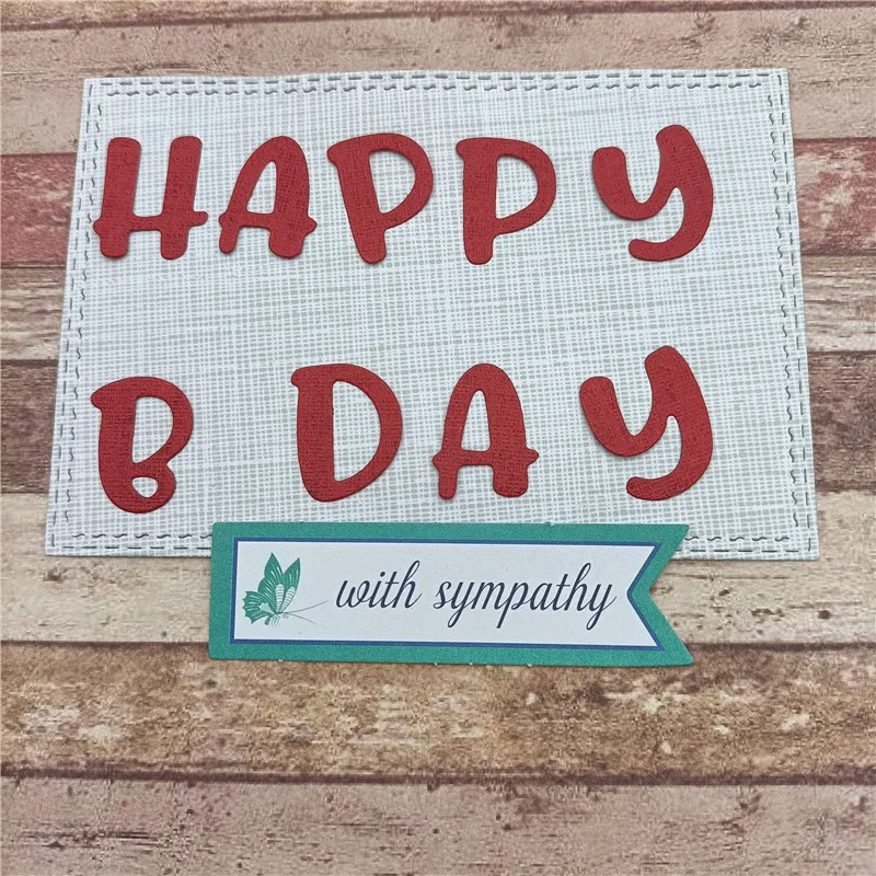 Honorifics Happy a Day Metal Cutting Dies New Craft Stamps Die Cut Embossing Card Making Stencil Frame | Дом и сад