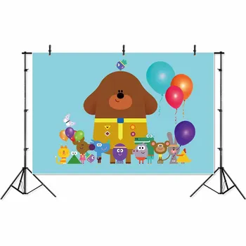 

SeekPro Vinyl Water Blue Doggy Animals Balloons Birthday Banner Photo Backgrounds Children Photography Backdrop Banner Studio
