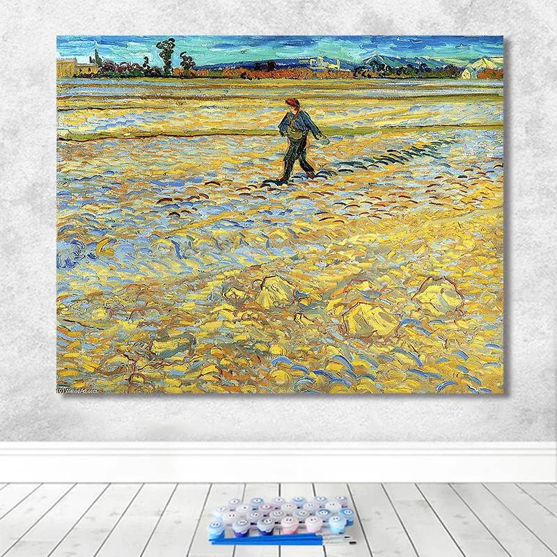 Картина по номерам художественная живопись по номерам ручная роспись Ван Гог работает отель дом коридор декоративная живопись - Цвет: 23271