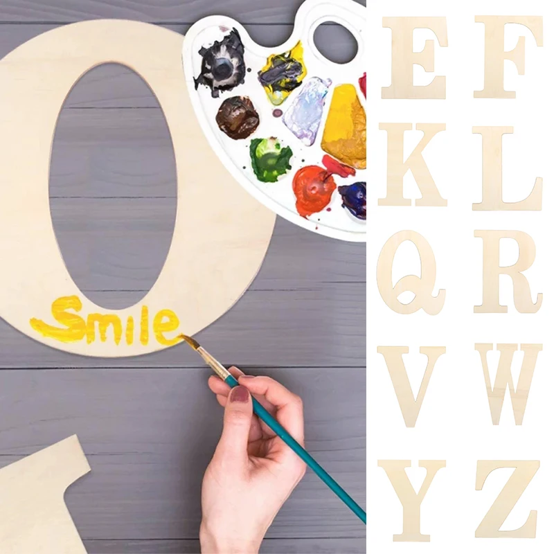 Grande Lettera W In Legno 43,2 Cm - Compensato Per Decorazioni Fai-da-Te - 2
