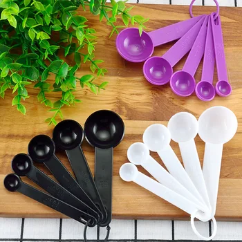 

5Pcs/Set PP Plastic Measuring Tools Spoon/Cup Multi Purpose 3Colors Kitchen Gadgets Portable Baking Accessories