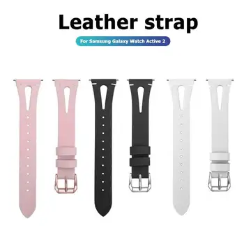 

Durable Watch Strap Classic Delicate Texture Genuine Leather Strap Wristband for Samsung Galaxy Watch Active 2 Accessories