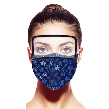 

Face Mask With Detachable Eye Shield Adult Washable Reusable Mouth Muffle Face Cover Breathable Adjustable Face Mouth Mask