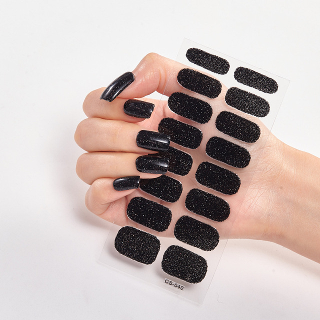 Tips/Sheet Minimalist Design Gradual Change Glitter Series Powder Sequins Self Adhesive Nail Sticker Nails Sticker Designer