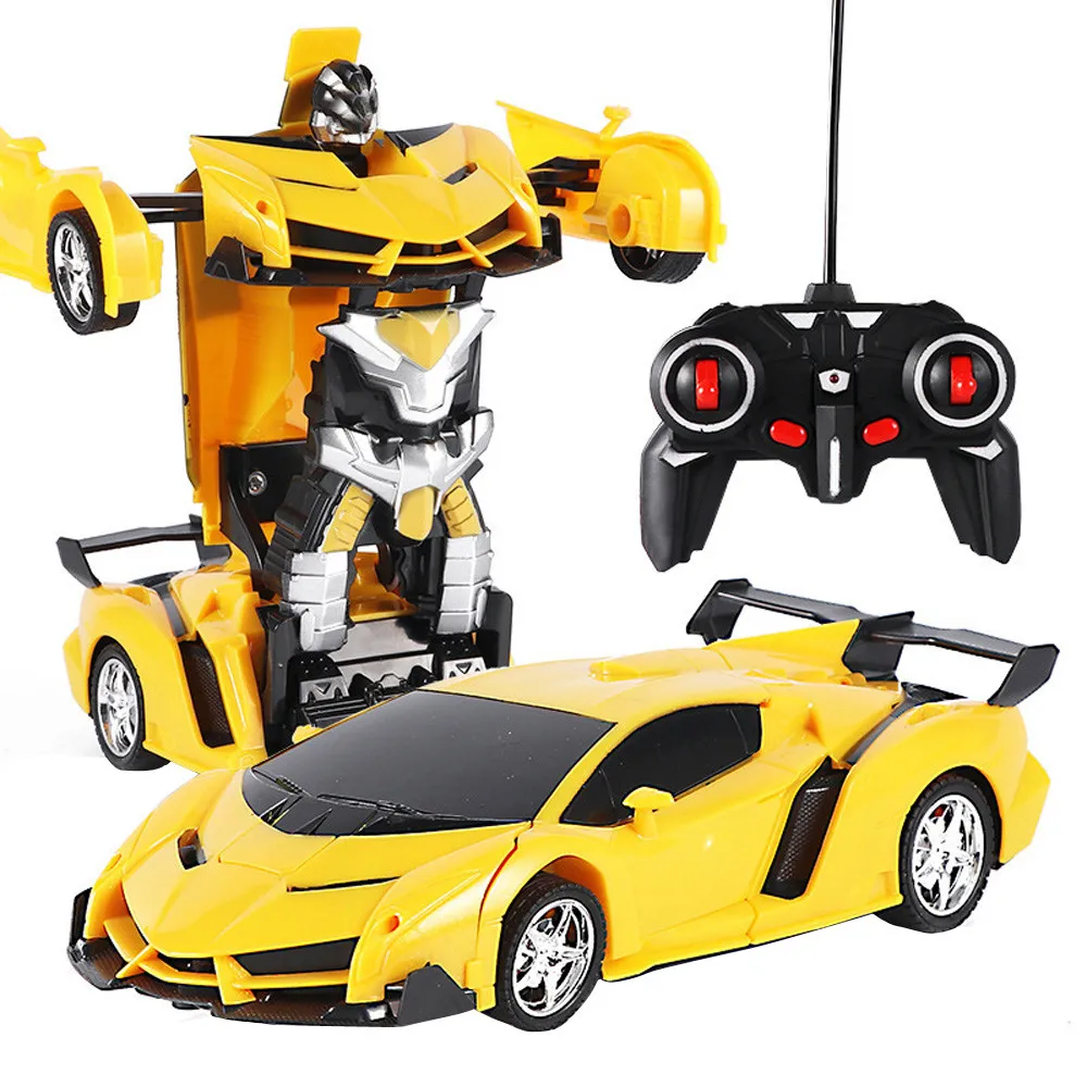 

Rc Transformer 2 In 1 RC Car Driving Sports Cars Drive Transformation Robots Models Remote Control Car RC Fighting Toy Gift