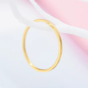 

TR-159 Round Rings For Women Thin Stainless Steel Wedding Ring Simplicity Fashion Jewelry Wholesale bijoux 1mm