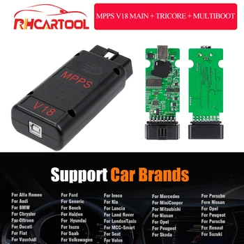 

OBD2 Car accessories MPPS V18.12.3.8 MAIN + TRICORE + MULTIBOOT with Breakout Tricore Cable Car Tool V18 best mpps v16 v13