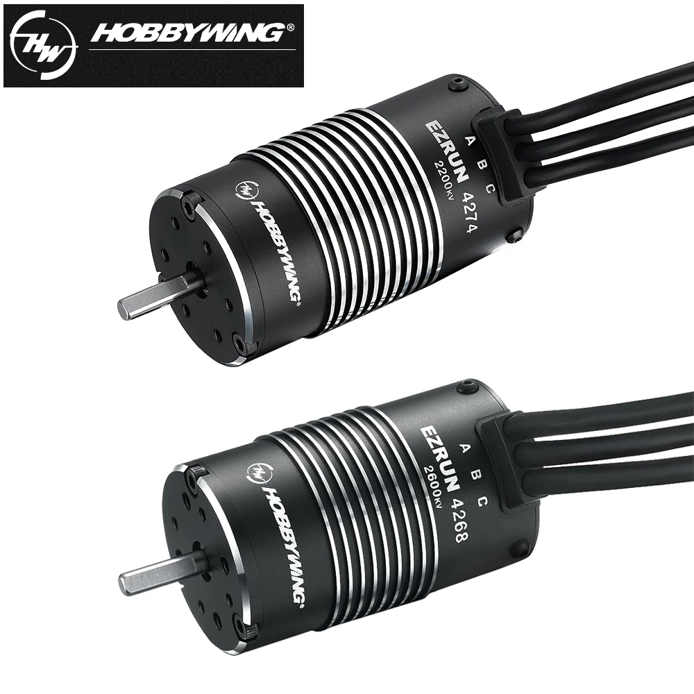 Hobbywing EZRUN 4274 2200KV/4268 2600KV 2S-6S 4-полюсный высокочастотный бесщеточный двигатель для 1/8