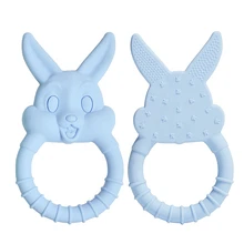 1pc Rabbit Baby Teether Food Grade Silicone  Newborn Oral Cavity Nursing Gift BPA Free DIY Baby Teething Teether Toy Accessories