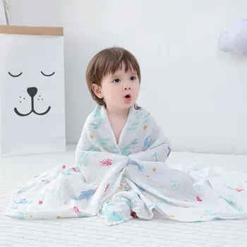 

70% bamboo baby swaddle baby muslin blanket quality better than Aden Anais Baby Multi-use big diaper Blanket Infant Wrap