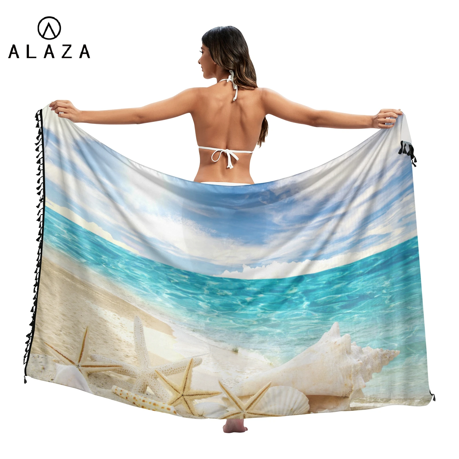 Sexy Women Chiffon Swimwear Pareo Scarf Cover Up Wrap Kaftan Sarong Beach wrap dress Personalized design Bikini Cover-Ups Skirts 1